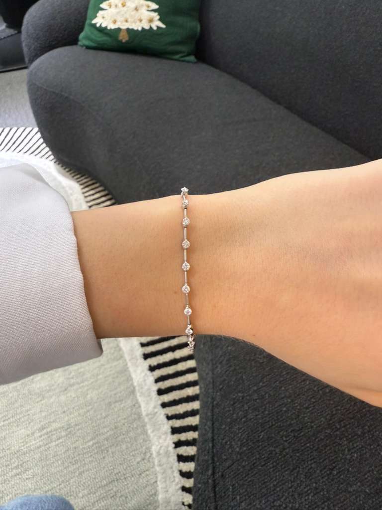 1.25ct Diamond 18K Gold Link Tennis Bracelet