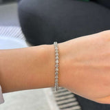 5.00ct Diamond 14K Gold Illusion Tennis Bracelet