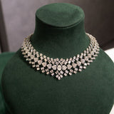 50.22ct Diamond 18K Gold Statement Choker Tennis Necklace
