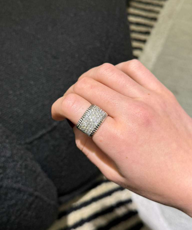 1.85ct Diamond 14K Gold Pave Ring