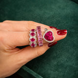 15.13ct Pink Sapphire 14K Gold Eternity Band Ring