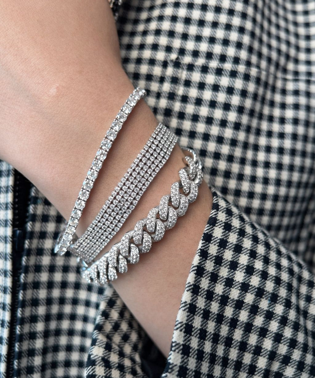 6.35ct Diamond 18K 10mm Cuban Chain Bracelet