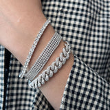 6.35ct Diamond 18K 10mm Cuban Chain Bracelet