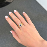 1.03ct Diamond Sapphire 14K Gold Cocktail Ring