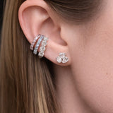 0.60ct Blue Topaz 18K Gold Ear Cuff