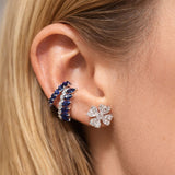 0.90ct Emerald Diamond 18K Gold Ear Cuff