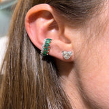 0.90ct Emerald Diamond 18K Gold Ear Cuff
