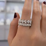 7.07ct Diamond 18K Gold Heart Eternity Ring