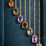 39.85cts Green Amethyst 18K Gold Pendant