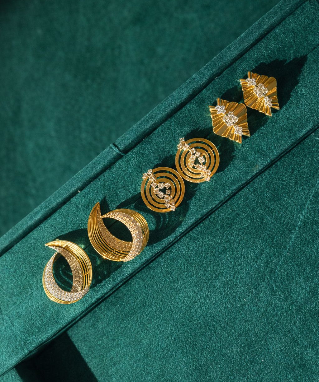 1.13ct Diamond 14K Gold Solar Earrings