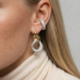 4.33ct Diamond 14K Gold Pave Statement Earrings