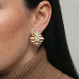 1.06ct Diamond 14K Gold Statement Earrings