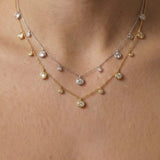 1.65ct Diamond 14K Gold Station Necklace