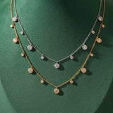 1.65ct Diamond 14K Gold Station Necklace