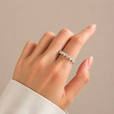 2.22ct Heart Diamond 18K Gold Half Eternity Ring