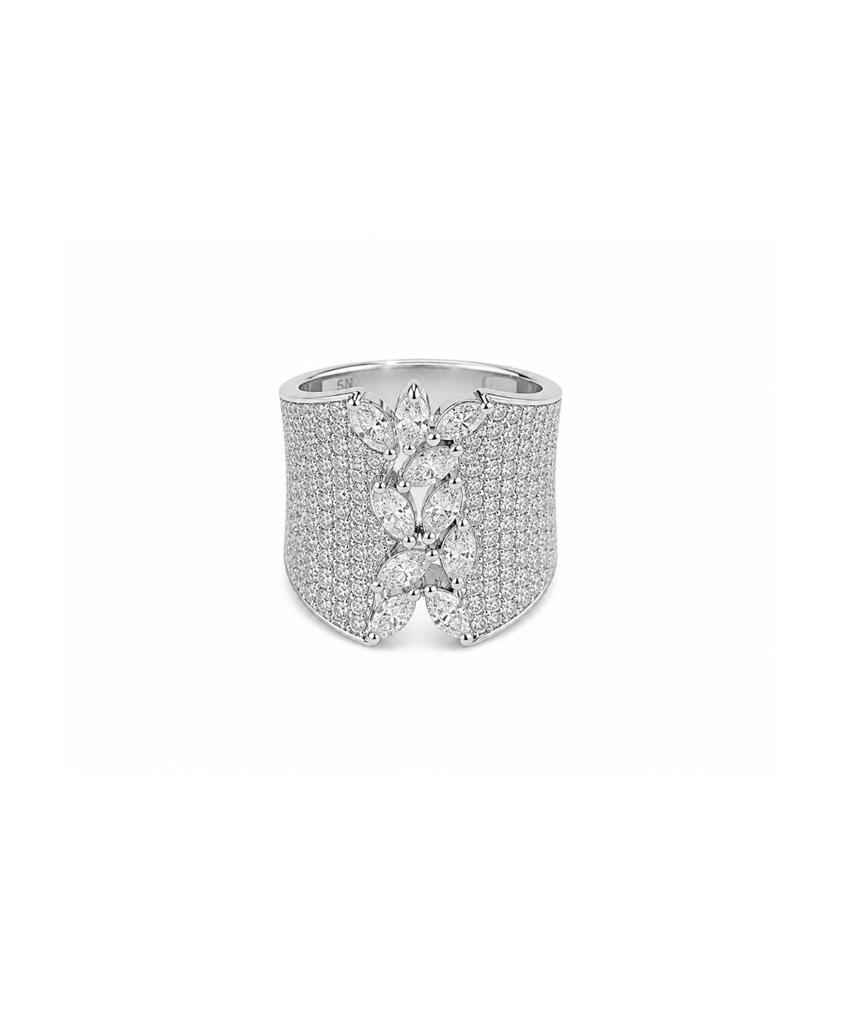 2.18ct Diamond 14K Gold Pave Statement Ring