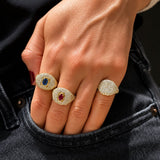 2.70ct Diamond Ruby 18K Gold Pave Ring