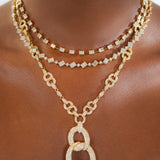 5.80ct Diamond 14K Gold Statement Pendant Necklace