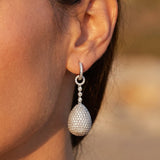 12.00ct Diamond 18K Gold Disco Ball Earrings