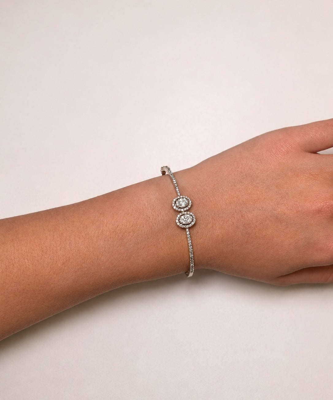 1.40ct Diamond 14K Gold Statement Bangle Bracelet