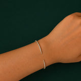 0.47ct Diamond 14K Gold Open Cuff Bracelet