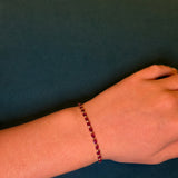 4.50ct Ruby 14K Gold Bangle Bracelet