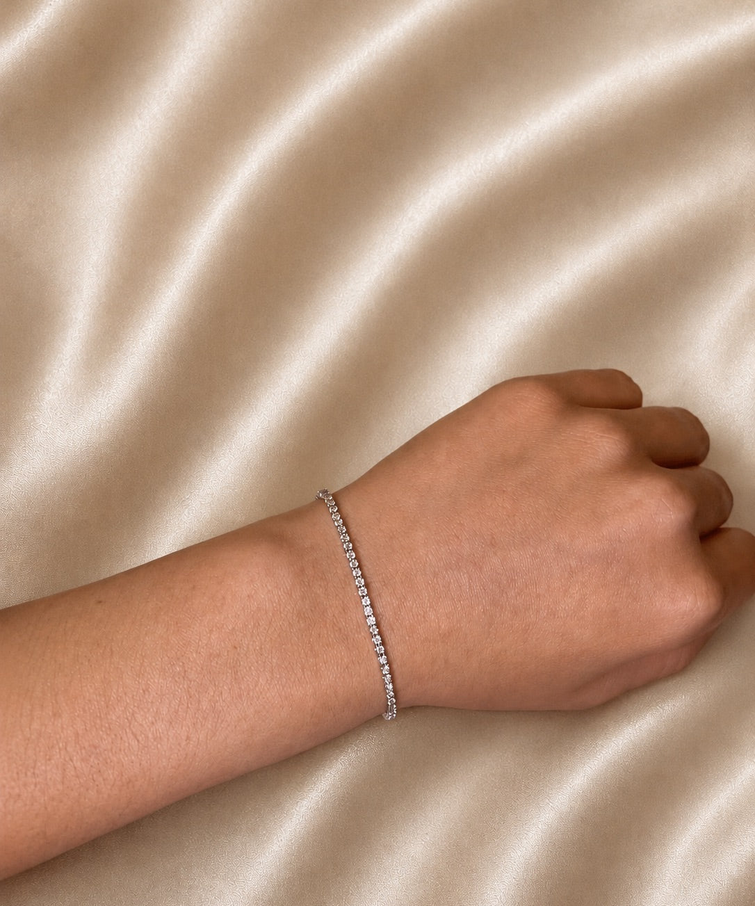5.00ct Diamond 14K Gold Princess Cut Tennis Bracelet