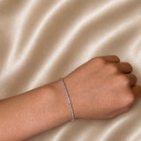 5.00ct Diamond 14K Gold Princess Cut Tennis Bracelet