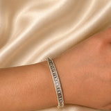 4.10ct Diamond 14K Gold Baguette Bangle Bracelet