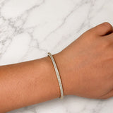 1.00ct Diamond 18K Gold Pave Bangle Bracelet