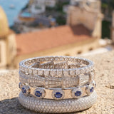 6.75ct Diamond 14K Gold Statement Bracelet