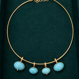 5.52ct Turquoise 18K Gold Small Pendant