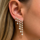 3.50ct Diamond 14K Gold Cascade Earrings