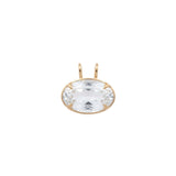 25.85ct White Topaz 18K Gold Small Statement Pendant