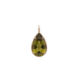 26.50ct Olive Quartz 18K Gold Statement Pendant
