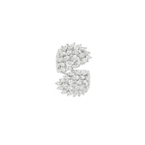 2.75ct Diamond 18K Gold Cluster Leaf Bypass Ring