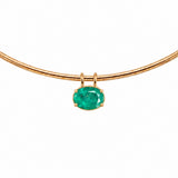 4.75ct Emerald 18K Gold Oval Pendant