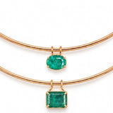 4.95ct Emerald 18K Gold Cushion Pendant