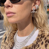 0.99ct Diamond 14K Gold Statement Multi Dangle Earrings