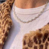 3.00ct Diamond 14K Gold Wave Tennis Necklace