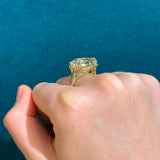 17.17ct Brown Diamond White Topaz 18K Gold Cocktail Ring