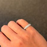 1.15ct Diamond 18K Gold Pave Signet Ring