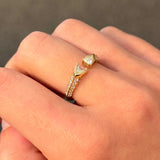 0.60ct Diamond 14K Gold Open Ring