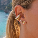 2.80ct Diamond 18K Gold Wing Climber Earrings