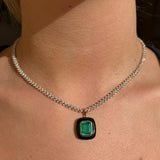 6.32ct Diamond 14K Gold Rope Tennis Necklace