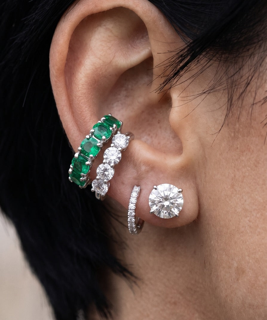 2.05ct Emerald 18K Gold Statement Ear Cuff
