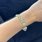 2.30ct Diamond 14K Gold Bangle Bracelet