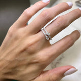 0.71ct Diamond 18K Gold Bypass Ring