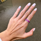 4.57ct Diamond Ruby 18K Gold Cluster Ring