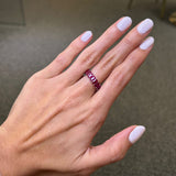 8.24ct Ruby 18K Gold Eternity Band Ring